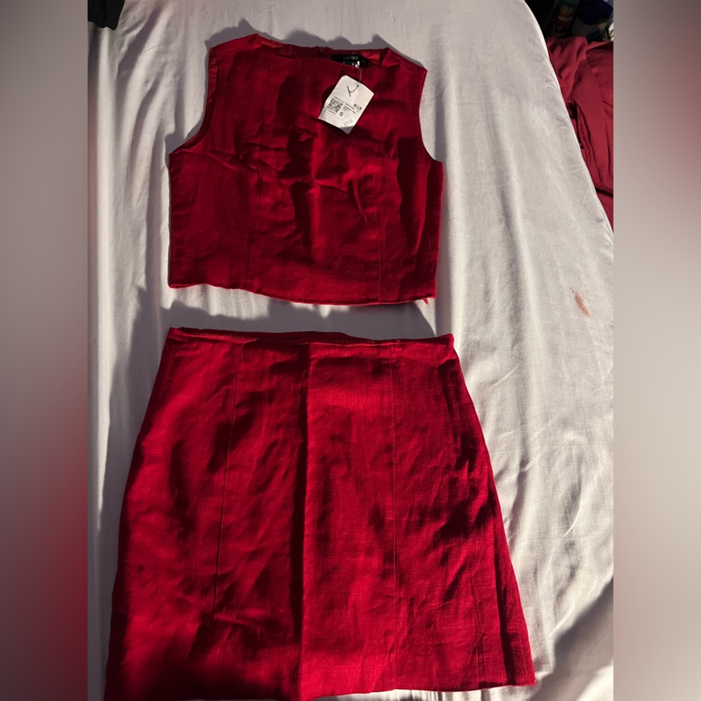 Forever 21 Red Skirt Set